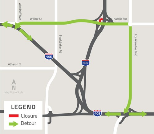 Closure: Southbound I-605 Loop On-Ramp from Eastbound Katella Avenue