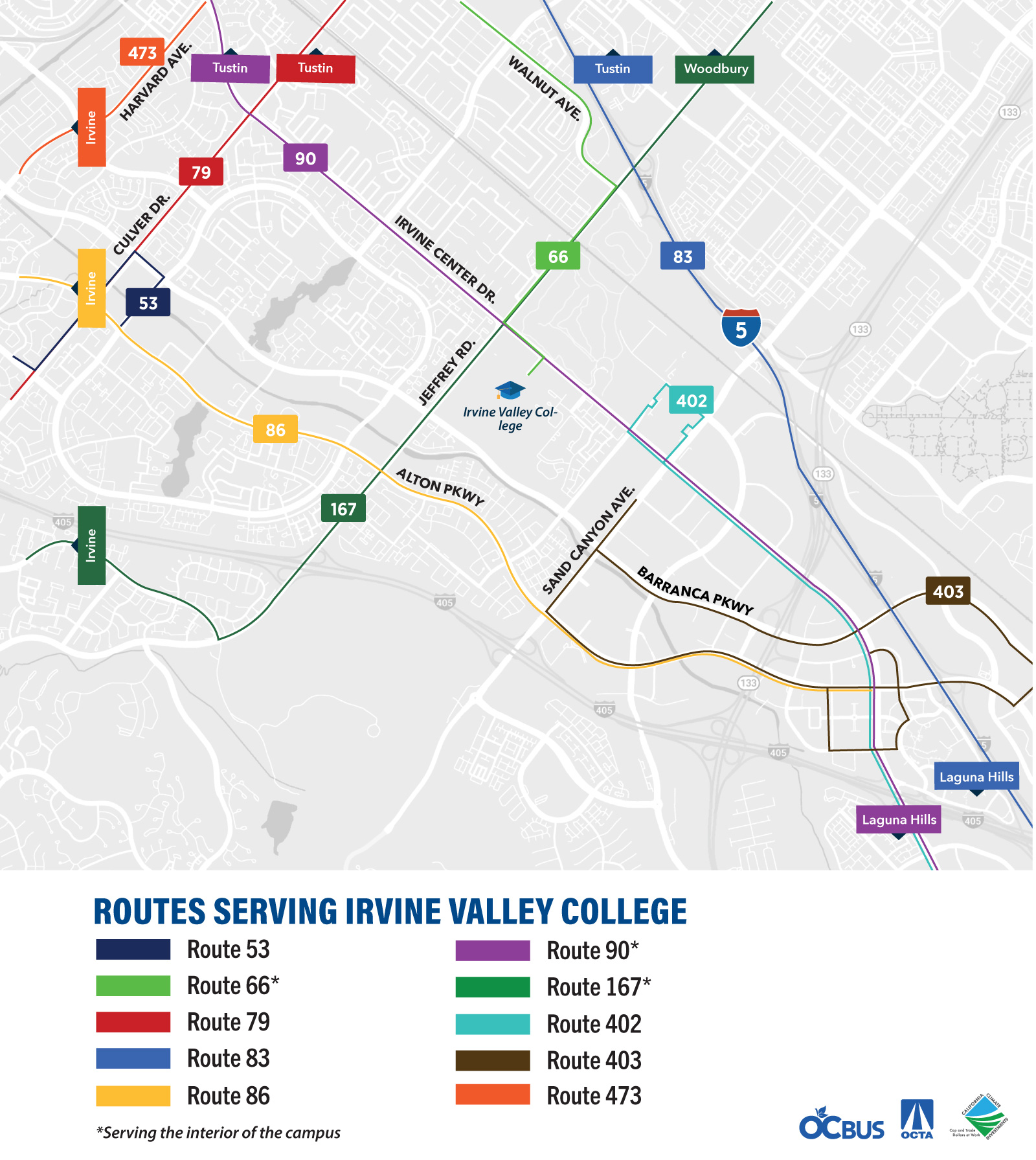 Bus Route service map