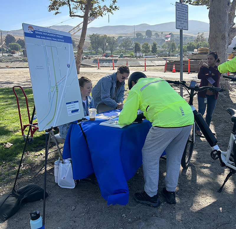 San Juan Creek Bridge Replacement Project Booth