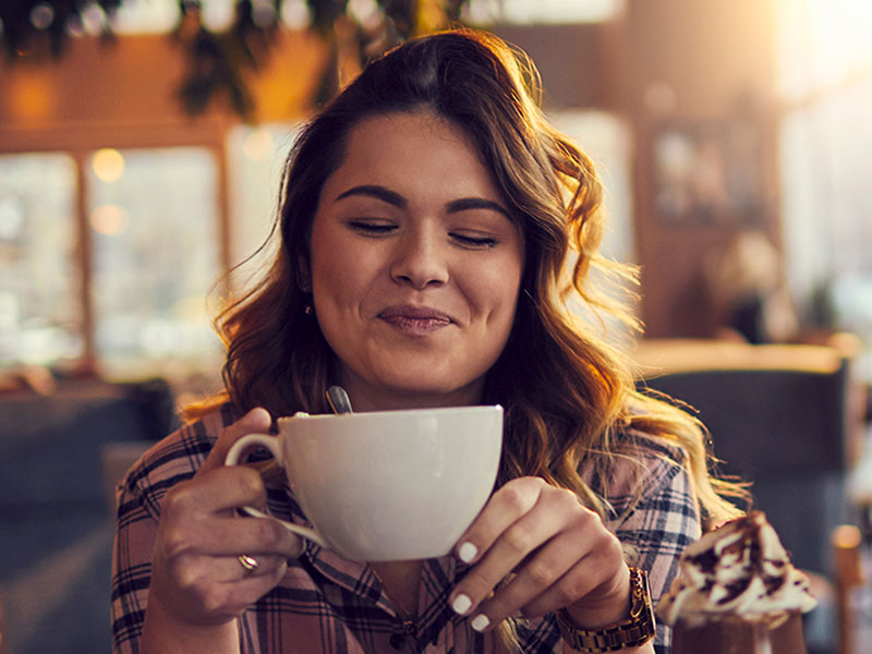 girl with coffee