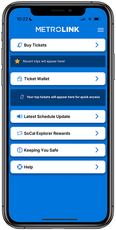 Metrolink mobile app