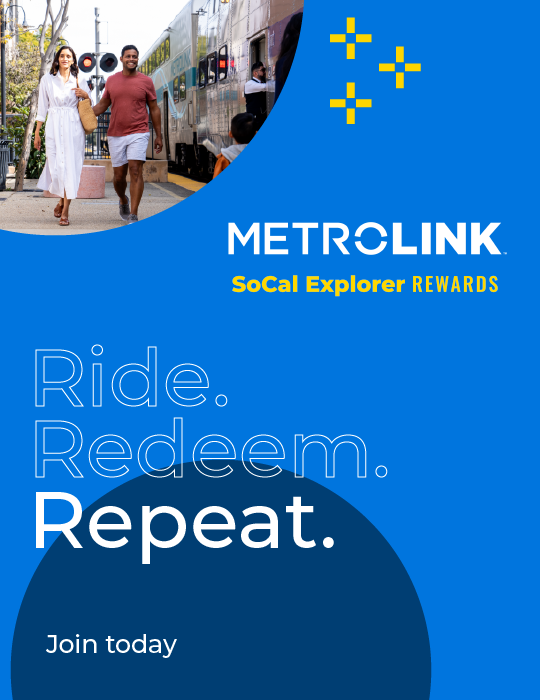 Metrolink rewards program mobile banner