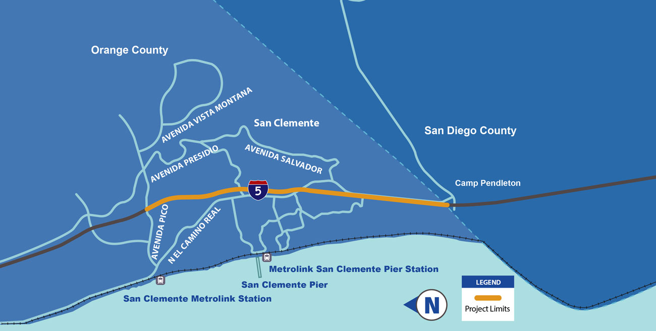 I-5 Freeway Improvement Project map